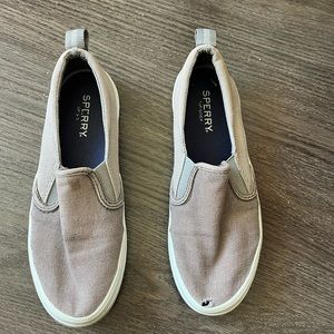 Sperry grey canvas size 6 shoes